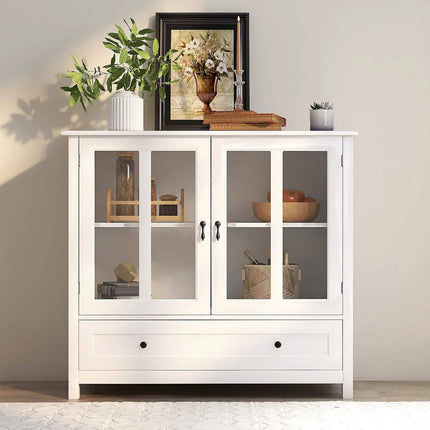Modern Storage Cabinet with Metal Handles