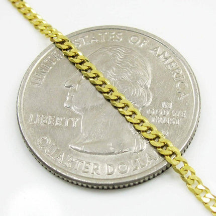 10K Gold Moricci 2MM Italian Cuban Chain Necklace