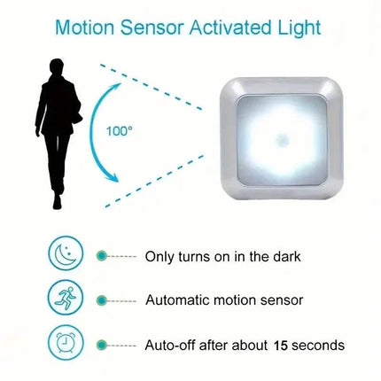 Motion Sensor Night Light, 6 LED Wall Lamp