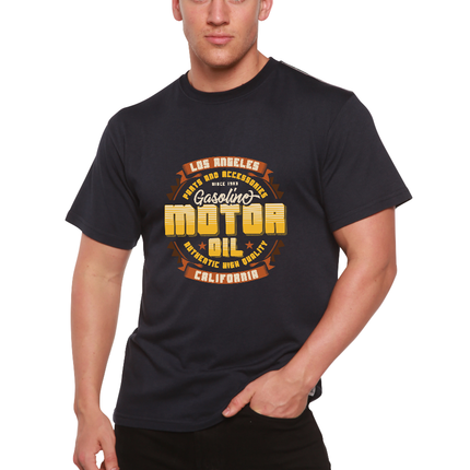 Motor oil Men's Bamboo Viscose/Organic Cotton Short Sleeve Graphic T-Shirt
