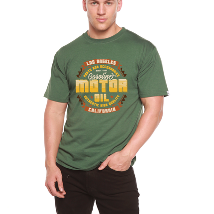 Motor oil Men's Bamboo Viscose/Organic Cotton Short Sleeve Graphic T-Shirt