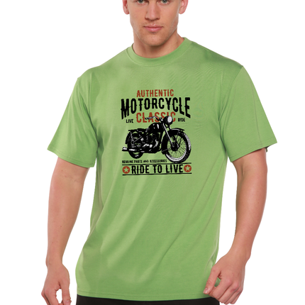 Motorcycle Classic Men's Bamboo Viscose/Organic Cotton Short Sleeve Graphic T-Shirt