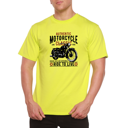 Motorcycle Classic Men's Bamboo Viscose/Organic Cotton Short Sleeve Graphic T-Shirt