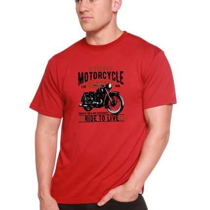 Motorcycle Classic Men's Bamboo Viscose/Organic Cotton Short Sleeve Graphic T-Shirt