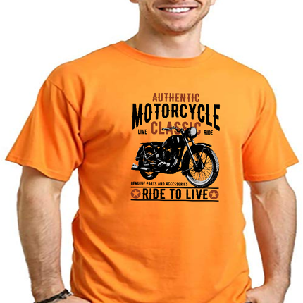 Motorcycle Classic Men's Bamboo Viscose/Organic Cotton Short Sleeve Graphic T-Shirt
