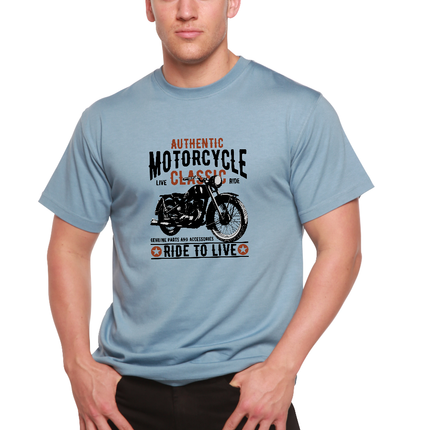 Motorcycle Classic Men's Bamboo Viscose/Organic Cotton Short Sleeve Graphic T-Shirt
