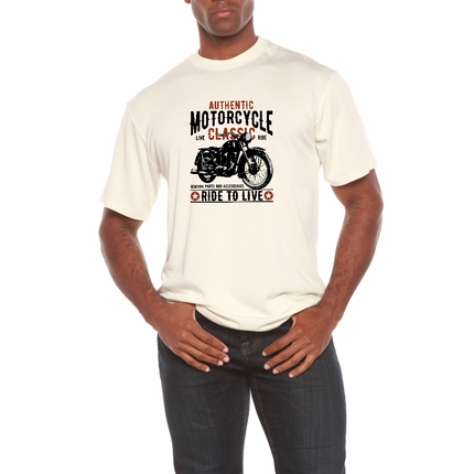Motorcycle Classic Men's Bamboo Viscose/Organic Cotton Short Sleeve Graphic T-Shirt