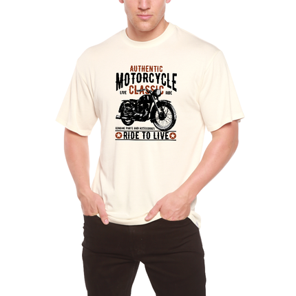Motorcycle Classic Men's Bamboo Viscose/Organic Cotton Short Sleeve Graphic T-Shirt