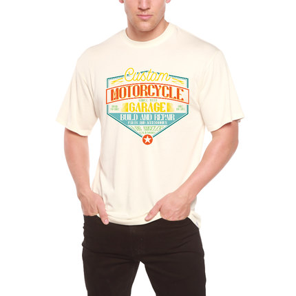 Motorcycle Garage Men's Bamboo Viscose/Organic Cotton Short Sleeve Graphic T-Shirt