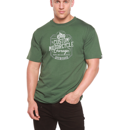 Mototrcycle Garage Men's Bamboo Viscose/Organic Cotton Short Sleeve Graphic T-Shirt