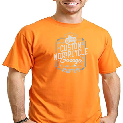Mototrcycle Garage Men's Bamboo Viscose/Organic Cotton Short Sleeve Graphic T-Shirt
