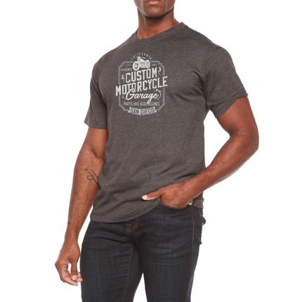 Mototrcycle Garage Men's Bamboo Viscose/Organic Cotton Short Sleeve Graphic T-Shirt