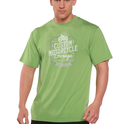 Mototrcycle Garage Men's Bamboo Viscose/Organic Cotton Short Sleeve Graphic T-Shirt