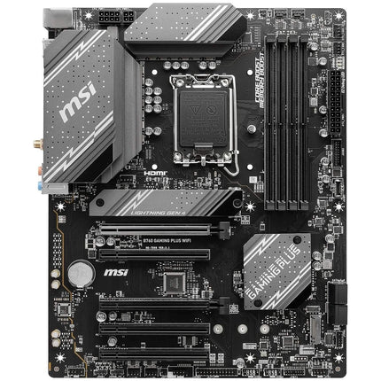MSI B760 Gaming Plus WiFi Gaming Motherboard (Supports 12th/13th Gen Intel Processors, LGA 1700, DDR5, PCIe 4.0, M.2, 2.5Gbps LAN, USB 3.2 Gen2, Wi-Fi 6E, ATX) (Refurbished)