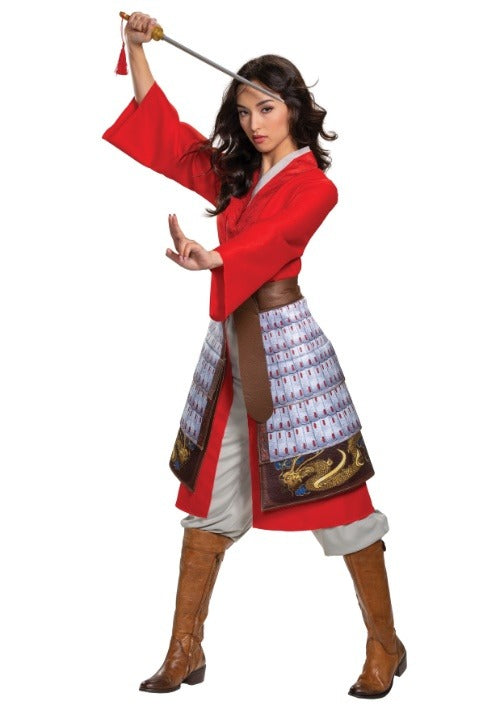 Mulan Hero Red Dress Women Costume