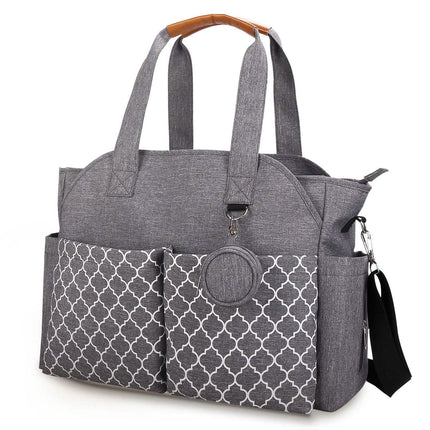 Multifunctional Diaper Changing Tote Bag with Adjustable Messenger Strap