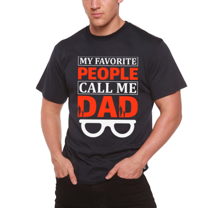 My Favorite People Call Me Dad Men's Bamboo Viscose/Organic Cotton Short Sleeve Graphic T-Shirt