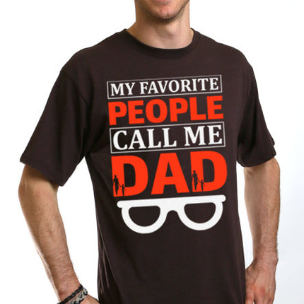 My Favorite People Call Me Dad Men's Bamboo Viscose/Organic Cotton Short Sleeve Graphic T-Shirt