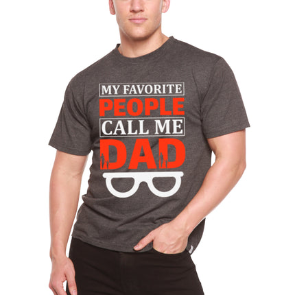 My Favorite People Call Me Dad Men's Bamboo Viscose/Organic Cotton Short Sleeve Graphic T-Shirt