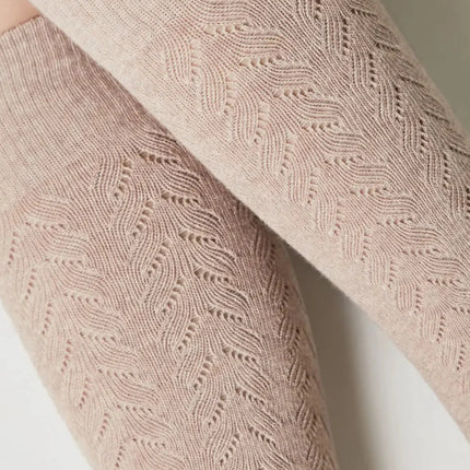 Cotton Knee Highs Conte Classic 010 - Cotton Blend and Knitted Pattern