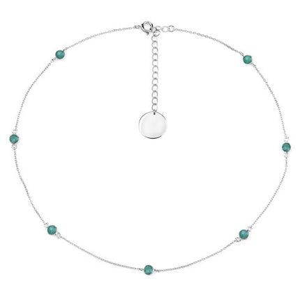 1.89 Carat Genuine Emerald .925 Sterling Silver Necklace