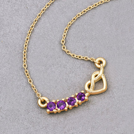 0.24 Carat Genuine Amethyst .925 Sterling Silver Necklace