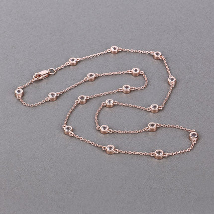 1.62 Carat Genuine Morganite .925 Sterling Silver Necklace