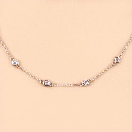 1.62 Carat Genuine Morganite .925 Sterling Silver Necklace