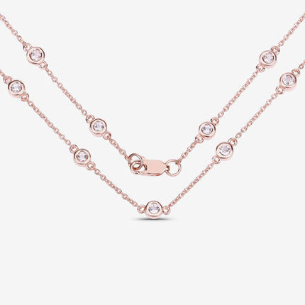 1.62 Carat Genuine Morganite .925 Sterling Silver Necklace