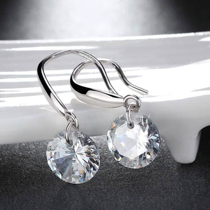 Naked Drill Swarovski Crystal Hook Earrings