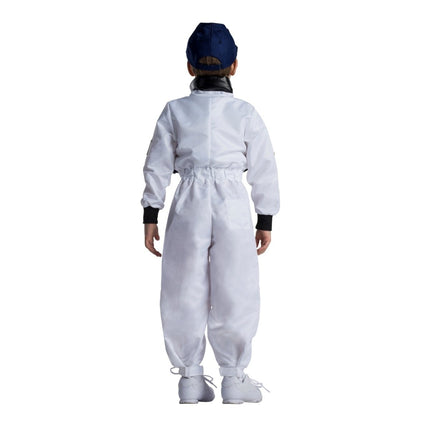 Kids NASA Astronaut Costume with White Space Suit and Mission Patches