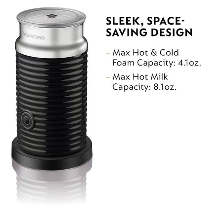 Nespresso Aeroccino3 Milk Frother, One Size, Black