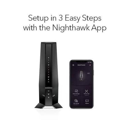NETGEAR Nighthawk DOCSIS AX2700 3.1 2.7Gbps Two-in-One Cable Modem Router (CAX30-100NAS) (Refurbished)