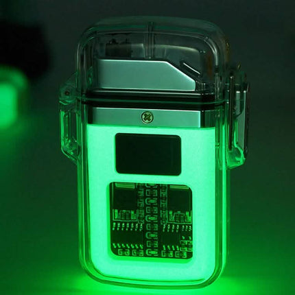 New Pulse Plasma Double Arc Lighter Type-C Rechargeable Transparent Shell