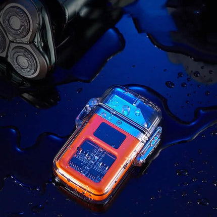 New Pulse Plasma Double Arc Lighter Type-C Rechargeable Transparent Shell