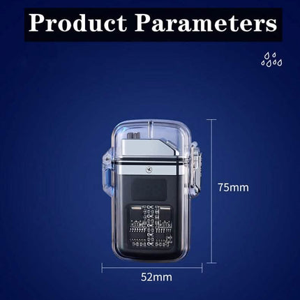 New Pulse Plasma Double Arc Lighter Type-C Rechargeable Transparent Shell