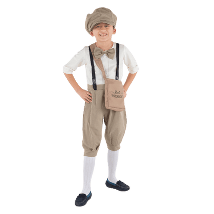 Kids Newsboy Costume with Classic Cap and Vintage Style Outfit