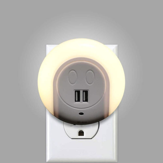 Night Light With 2 USB Ports