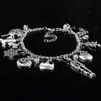 Nightmare Before Christmas Jack Skellington Sally Gothic Bracelet