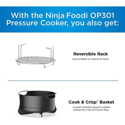 Ninja Pressure Cookers & Canners, 6.5 qt, Black (Refurbished)