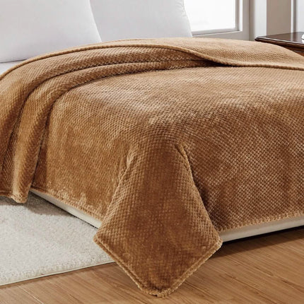 Noble House Solid Color Popcorn Microfiber Blanket