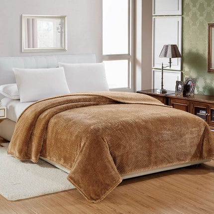 Noble House Solid Color Popcorn Microfiber Blanket