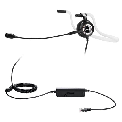 Noise Canceling Headset Convertible RJ9 Earphone with Microphone Adaptor