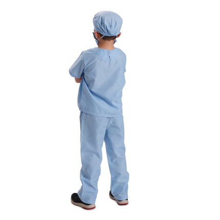 Kids Blue Nurse Costume with Medical Dress and Cap