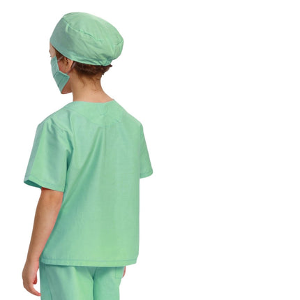 Kids Green Nurse Costume with Medical Dress and Matching Cap