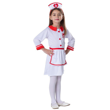 Kids Nurse Costume with Medical Dress, Cap and Pretend Play Accessories