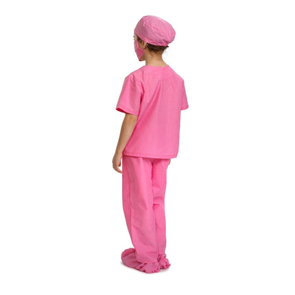 Kids Pink Nurse Costume, Medical Roleplay Outfit for Dress Up and Pretend Play