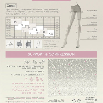 Tights Conte Active Soft 40 Den - Shaping Support with Vitamin E