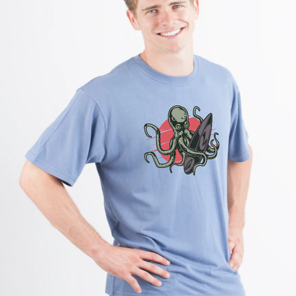 Octopus Men's Bamboo Viscose/Organic Cotton Short Sleeve Graphic T-Shirt