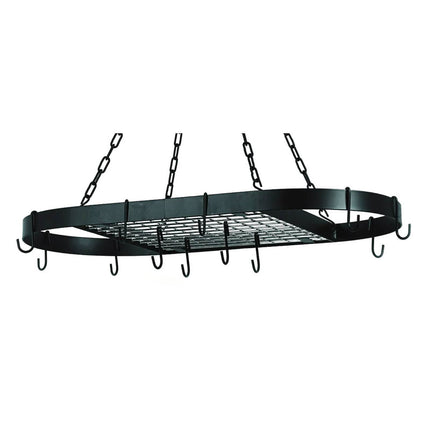 Old Dutch Oval Matte Black Hanging Pot Rack
